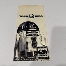 Vintage 1996 Taco Bell The Star Wars Trilogy R2-D2 Paper Bag