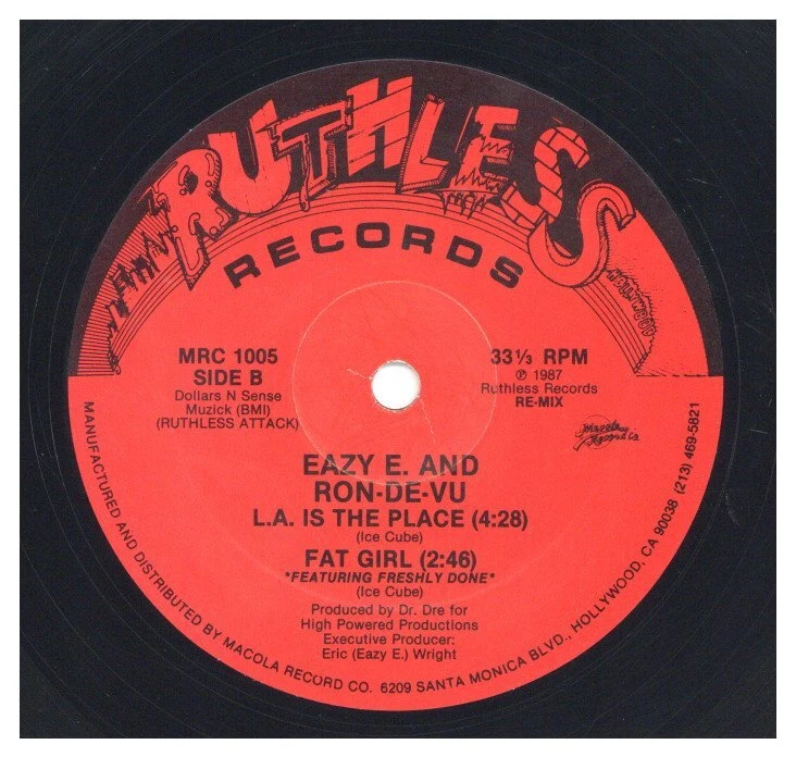 Eazy E - The Boyz-N-The Hood '87 12" US Official Reissue!VG/VG+ - Image 2 of 2