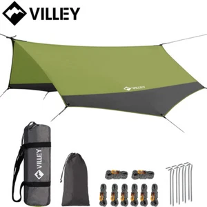 VILLEY Tente de hamac de taupe imperméable à l'eau 13 x 11.5Ft