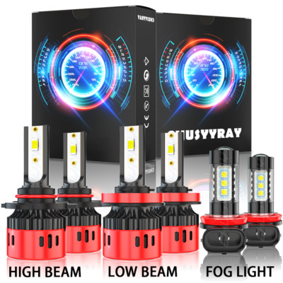For GMC Terrain 11-15 6x Combo LED faro Hi/Lo Beam + bombillas de luz de niebla