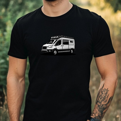 Herren T-Shirt Van Life Camper Adventure Motiv Baumwolle Größe XS bis 5XL