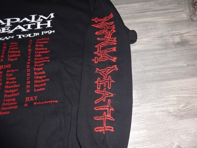 Napalm Death Sweatshirt Crew Neck Death Metal Grindcore Lock Up Obituary Grave