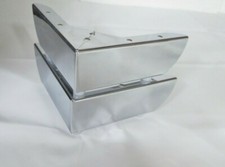 CHROME METAL SOFA & BED FEET / LEGS 150mm x 150 mm x 50mm (Sets of 4)