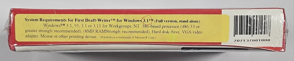 First Draft Writer Software - First Draft Enterprises 1994 - Windows 3.1 NT 95 - Image 4 of 4