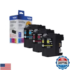 Brother Genuine Standard Yield Color Ink Cartridges, LC1013PKS, Replacement C