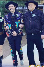 Men Designer 2Pc Snake and Floral Embroidered Western Party cocktail prom Outfit