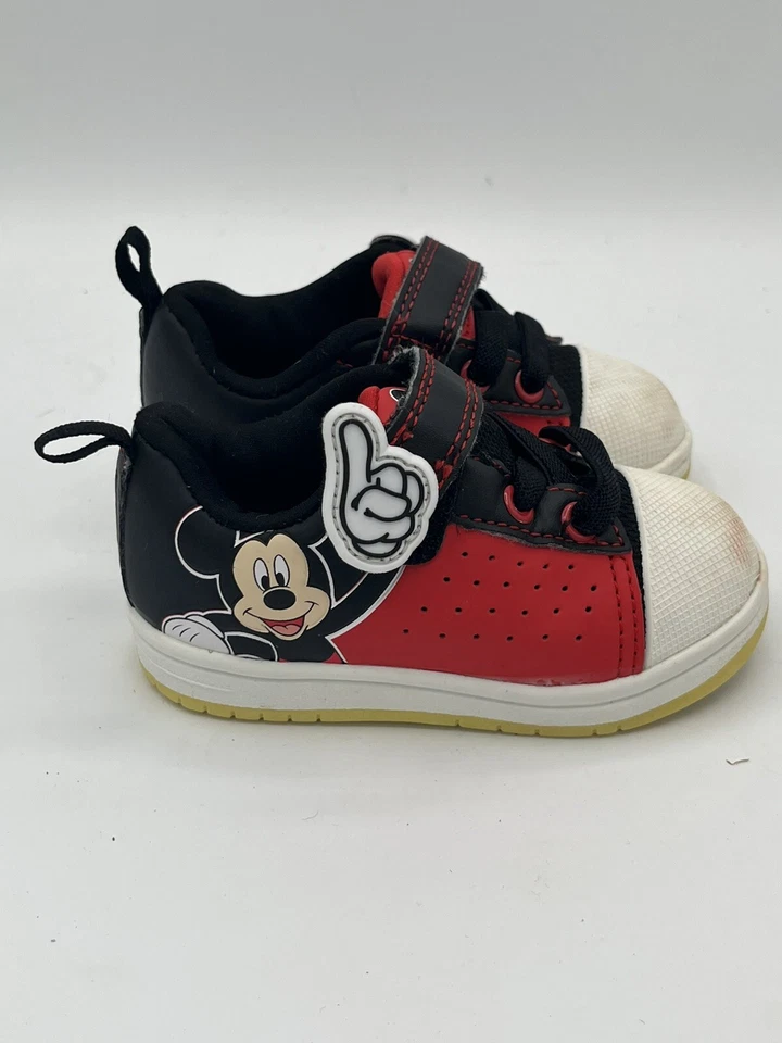 ZAPATOS DISNEY JUNIOR MICKEY MOUSE DEDO MANO NIÑO PEQUEÑO TALLA 5 ROJO BLANCO Foto 3 de 4