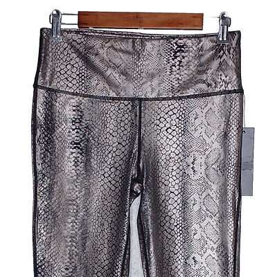 Mono B womens snake animal print pull on legging pants size L stretch multicolor
