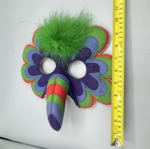Vintage Mask Hysteria by Maureen Culligan felt carnival festival masquerade bird - Picture 9 of 9