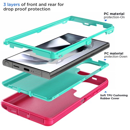 For Samsung Galaxy S24 FE/Ultra S24 Plus Case Shockproof Rugged Cover Accessory - Zdjęcie 24 z 63
