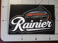 RAINIER BREWING Washington Great PNW salmon STICKER decal craft beer brewery Z