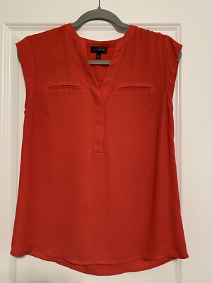 The Limited Red Ballet Neck Blouse Size Small