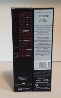 Hipertin UTOPIK Altamente Cream Hair Color 5/33 INTENSE GOLD LIGHT CHESTNUT X2