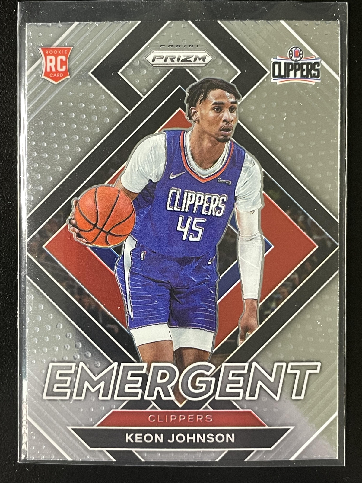 2021-22 Panini Prizm #6 Keon Johnson Emergent RC Los Angeles Clippers