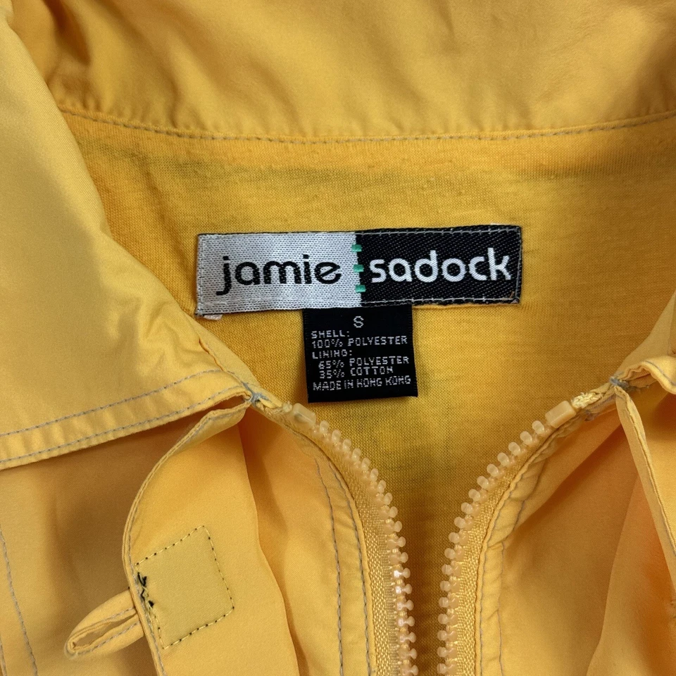 Женская куртка Jamie Sadock на молнии на пуговицах для гольфа полиэстер желтая маленькая - Изображение 2 из 4