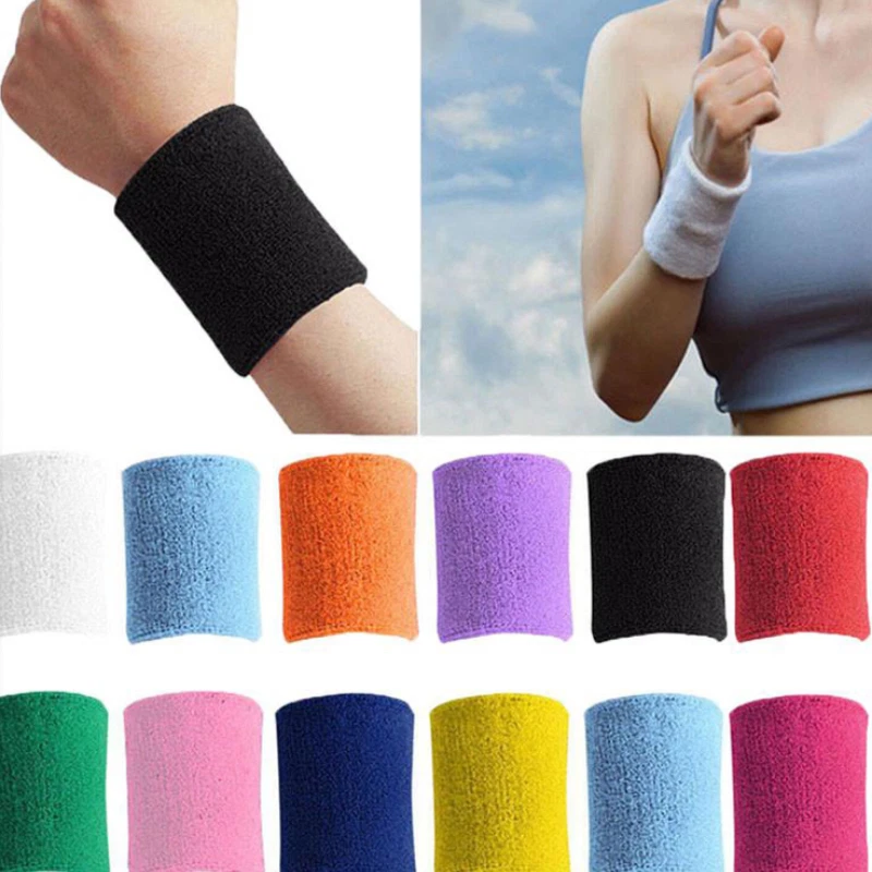 2pcs Sweatbands Wristbands Sweat Band Wrist Bands for Sport Tennis Badminton - Image 2 of 4