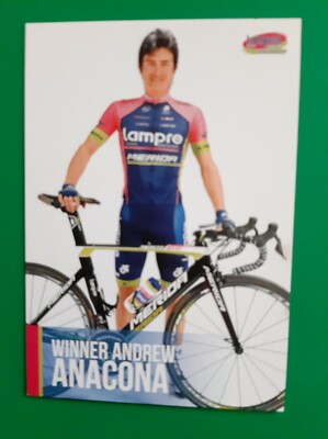 CYCLING cycling card WINNER ANDREW ANACONA team LAMPRE MERIDA 2014