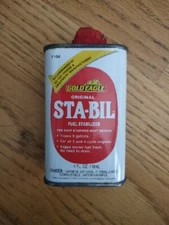 Sta-Bil Fuel Stabilizer 4oz Can Gold Eagle Co Chicago Vintage Automobile ManCave