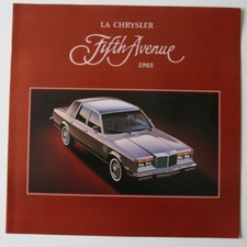 CHRYSLER FIFTH AVENUE 1985 dealer brochure - French - Canada HS1002000418