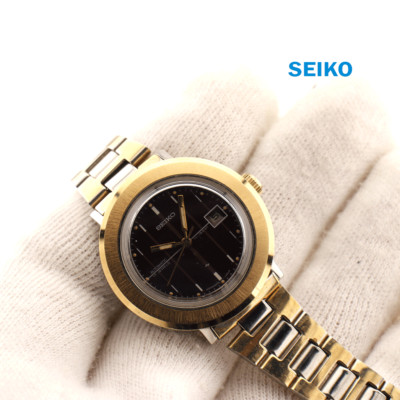 VINTAGE 1974 SEIKO 7005 8190, TWON COLOR Automatic for woman- Little Used.