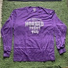 TCU Horned Frogs Purple Mens Long Sleeve T-Shirt New NCAA by Blue 84