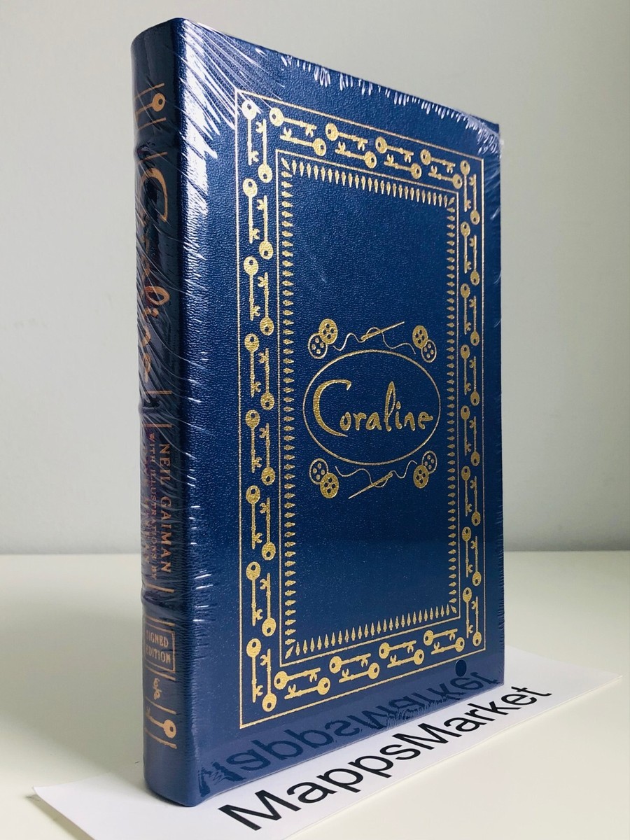 Coraline SIGNED by Neil Gaiman EASTON PRESS Leather Bound