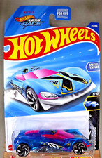 2025 Hot Wheels #37 X-Raycers 3/10 CRESCENDO Transparent Blue w/Chrome RA Spokes