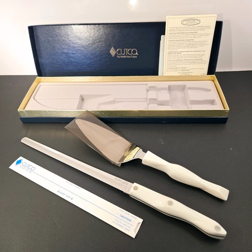 Cutco Wedding Cake Knife and Server Set with White Pearl Handle 1823W - Picture 8 of 8
