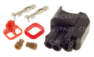 Plug set x 8 for EV6 USCAR Fuel Injector Bosch 2 pin connector CPS-023 - Bild 4 von 5