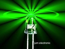 50 pieces light emitting diodes/LED/3mm green 4800mcd max/high manufacturing standard