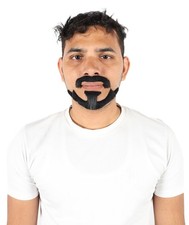 Adult Men  s Short Goatee Moustache  Beard Set, Defined Facial Hair Accessory