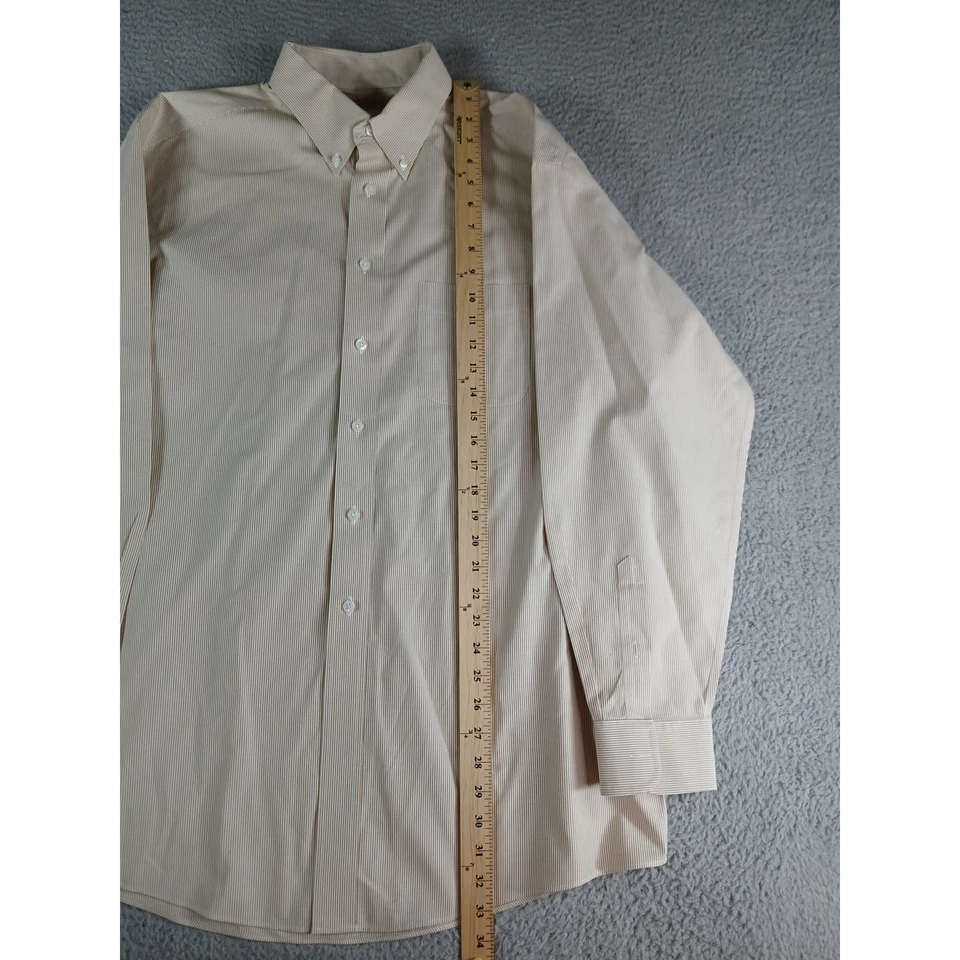 Camisa Roundtree & Yorke Etiqueta Dorada Para Hombre 16.5/35 Abotonada Años 80 Pinpoint Foto 3 de 4