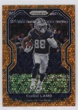 2020 Panini Prizm Rookie Orange Disco Prizm CeeDee Lamb #334 2l4