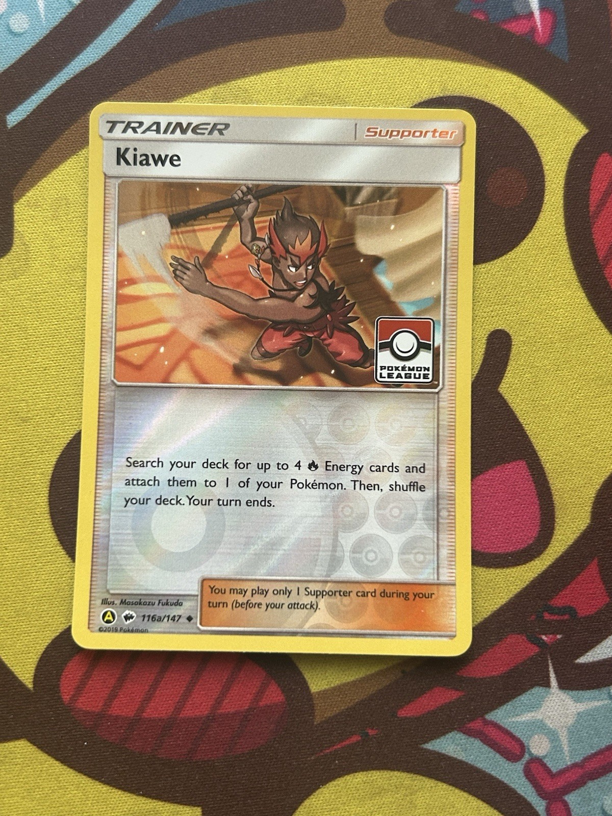 Pokemon Kiawe 116a/147 - League Promo Holo - SM Burning Shadows