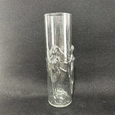 Vtg 1960's Libbey Glass La Femme 3D Dancing Nude Women Vase/Cocktail Glass 9"