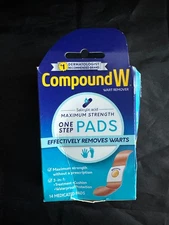 Compound W Wart Remover Maximum Strength One Step Pads 14 Medicated Pads Exp2028