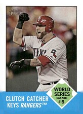 2012 Topps Heritage #146 Clutch Catcher Keys Rangers