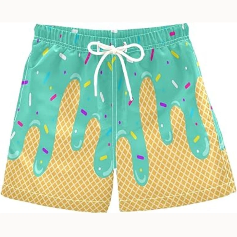 Pantalones Cortos Hawaianos de Béisbol Helado Goteo Niños Personalizados Juveniles Equipo Deportivo Regalo Foto 3 de 4