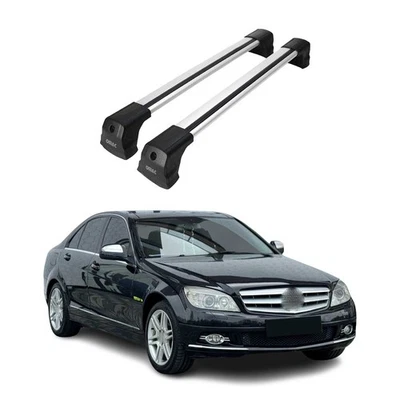 Fix Points Roof Racks Cross Bar for Mercedes C-Class C250/C300/C350 SD 2008-2014 - Image 1 of 4