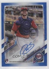 2021 Topps Chrome Rookie Blue Wave Refractor /150 Ryan Jeffers #RA-RJ Auto 0u46