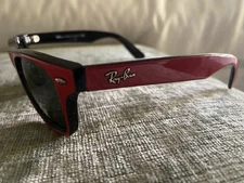 Ray-Ban Junior Wayfarer (RJ9052S) Red And black Barely Used.