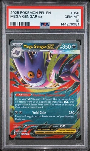 2025 Pokemon Phantasmal Flames Mega Gengar ex 56 PSA 10