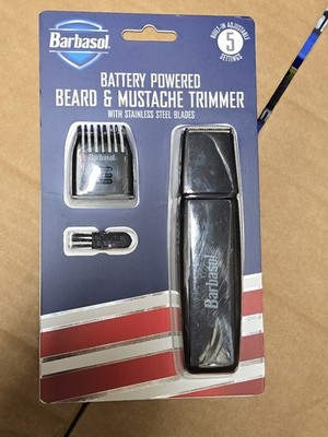 Barbasol Battery Powered Beard And Mustache Trimmer  Stainless Steel Blades