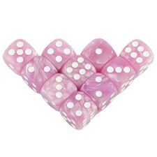 10PCS 6 Sided Games 16mm Dice Transparent Colorful Game Play Toy Bulk Board Game