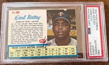 1962 Post Cereal #90 Earl Battey Twins Signed PSA/DNA Auto Pop 1 None Higher