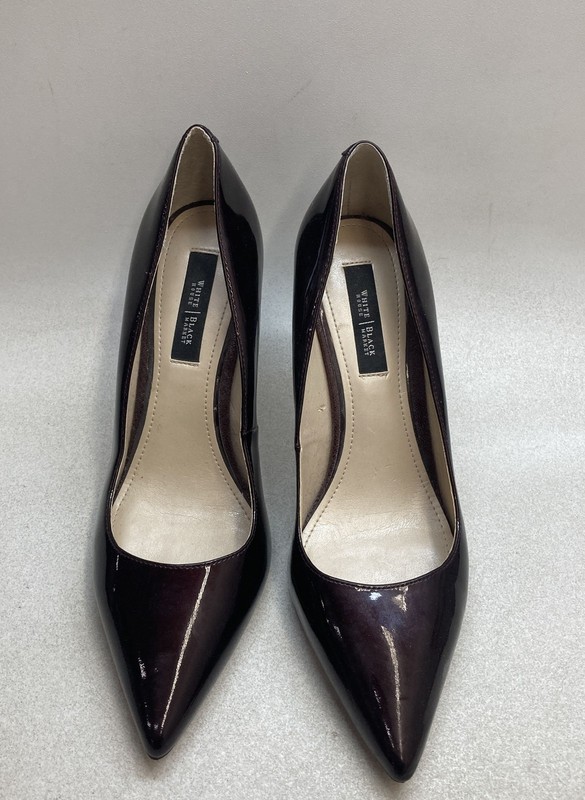 White House Black Market Olivia Dark Burgundy Patent Pointed Toe Pumps Size 9.5