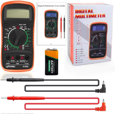Digital Multimeter Voltmeter Battery Voltage Multi Tester Continuity Ohm Volt...
