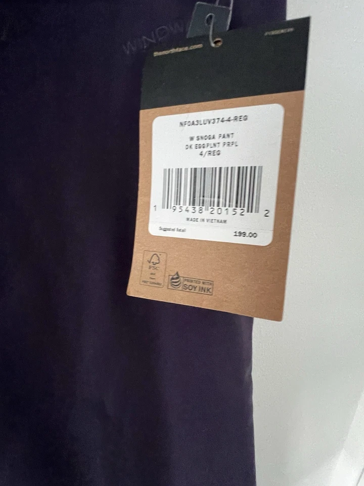 Pantalones de snoga The North Face para mujer 4 negros corte bota invierno esquí cremallera lateral Foto 2 de 4