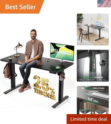Electric Standing Desk Adjustable - 48 x 24 Inch Sit Stand up Desk with Cable...