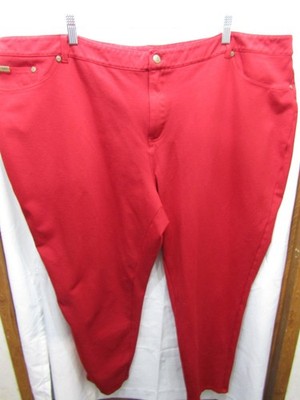 WOMENS DIANE GILMAN DG2 STRETCH RED PANTS SIZE 3X INSEAM 27'' WAIST FLAT 23''